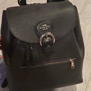 Brand new Coach Kleo backpack in black and silver hardware